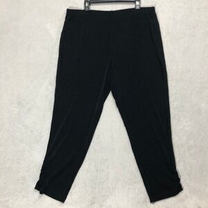 Chico's Travelers Cropped Ruched Hem‎ Pants Stretch Casual Trousers Plus Size 3
